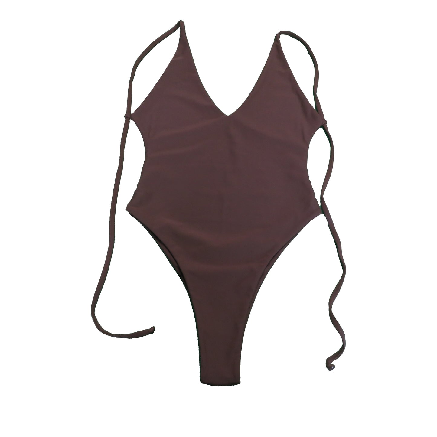 Vintage Plain One Piece Swimsuit